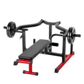 VEVOR Chest Press Machine, 450 LBS Bench Press Set, Adjustable Flat Incline Bench with Independent Converging Arms, Upper Chest Equipment