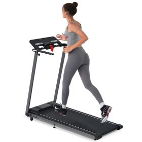 NEW Folding Treadmills Walking Pad Treadmill For Home Office -2.5HP Walking Treadmill With Incline 0.5-7.5MPH 265LBS Capacity Treadmill For Walki (Option: Black)