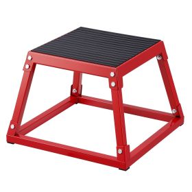 VEVOR Plyometric Jump Box, 12 Inch Plyo Box, Steel Plyometric Platform and Jumping Agility Box (Color: Red, size: 12 inch)
